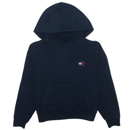 Tommy Jeans Women's Navy Blue Pullover Hoodie Size M Cotton Logo Casual