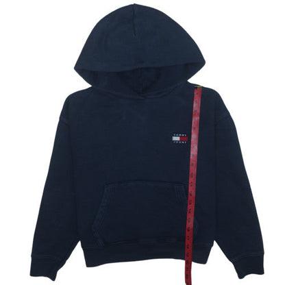 Tommy Jeans Women's Navy Blue Pullover Hoodie Size M Cotton Logo Casual