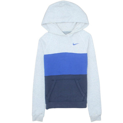 Nike Teens Blue Pullover Hoodie XS Regular Fit Fleece