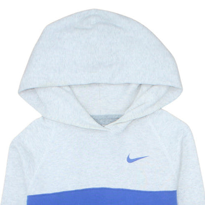 Nike Teens Blue Pullover Hoodie XS Regular Fit Fleece