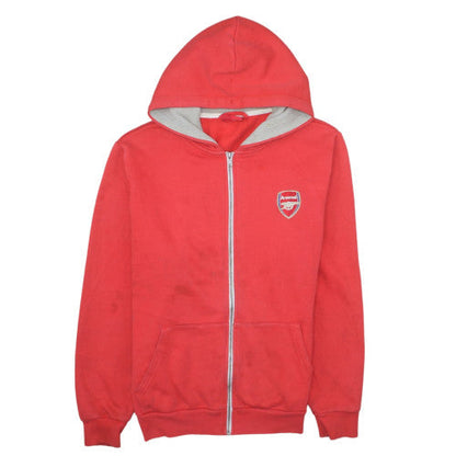 Arsenal Men Red Full Zip Hoodie L Cotton Blend Football Fanwear
