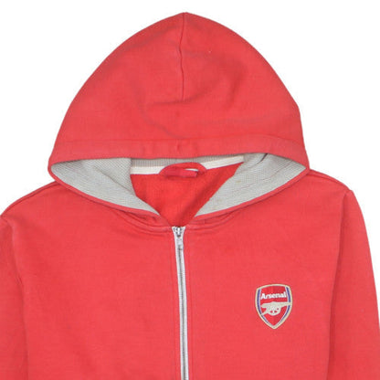 Arsenal Men Red Full Zip Hoodie L Cotton Blend Football Fanwear