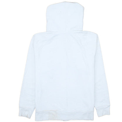GAP Women White Full Zip Hoodie Size L Cotton Blend Logo Style