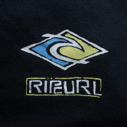 Rip Curl Teens Blue Colourblock Pullover Hoodie Size 14 L Cotton Blend
