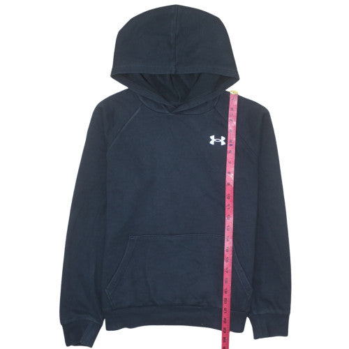 Under Armour Boys Navy Blue Pullover Hoodie Size 13-14 Years Fleece Cotton