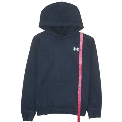 Under Armour Boys Navy Blue Pullover Hoodie Size 13-14 Years Fleece Cotton