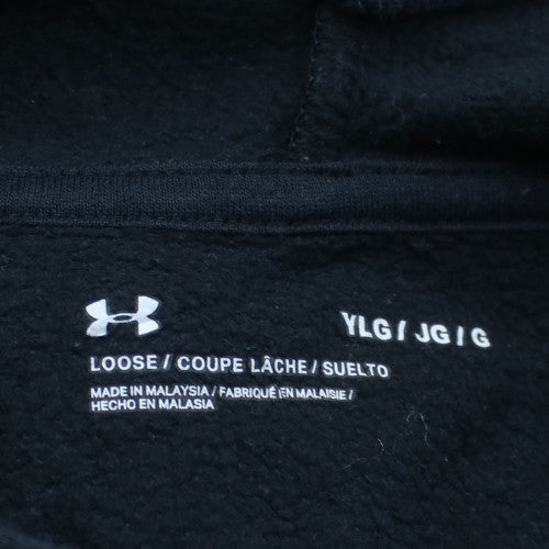 Under Armour Boys Navy Blue Pullover Hoodie Size 13-14 Years Fleece Cotton