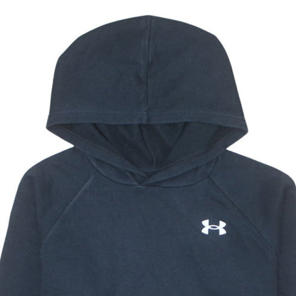 Under Armour Boys Navy Blue Pullover Hoodie Size 13-14 Years Fleece Cotton