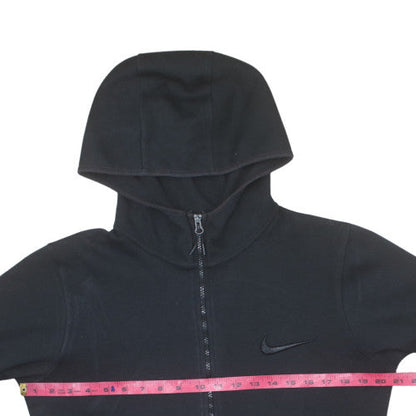 Nike Men's Black Full Zip Hoodie Fleece Size M Regular Fit
