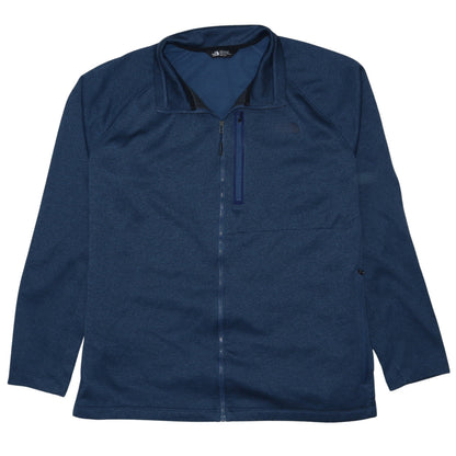 The North Face Mens Blue XXL Full Zip Fleece Track Jacket