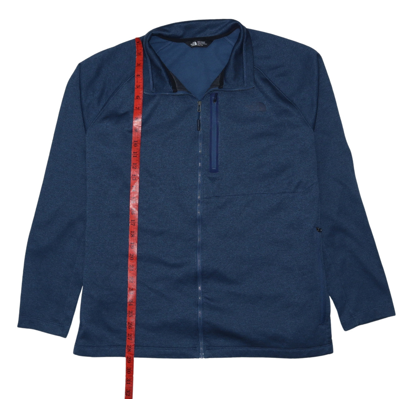 The North Face Mens Blue XXL Full Zip Fleece Track Jacket