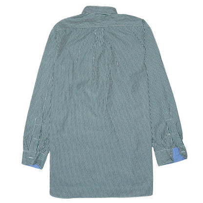Ralph Lauren Men’s Green Striped Cotton Long Sleeve Regular Fit Shirt M