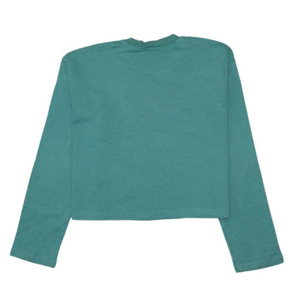 Adidas Women’s Green Cropped Logo Sweatshirt Size 8