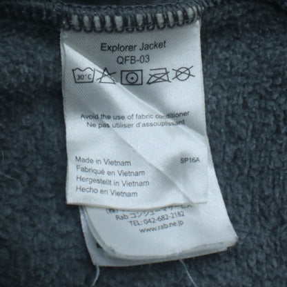 Rab Men's Grey Explorer Fleece Activewear Jacket UK S