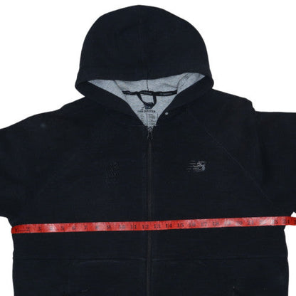 New Balance Men's Black XL Full Zip Hoodie with Logo