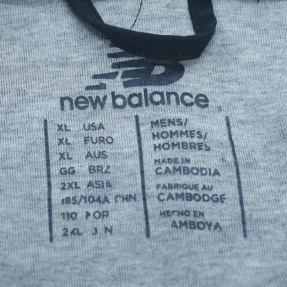 New Balance Men's Black XL Full Zip Hoodie with Logo