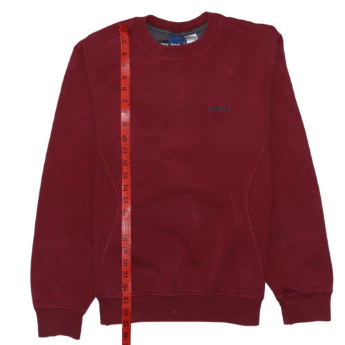 Reebok Men's Burgundy Crew Neck Pullover Sweatshirt Size S