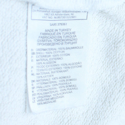 Adidas Men’s White Pullover Hoodie with Gold Stripes Size M