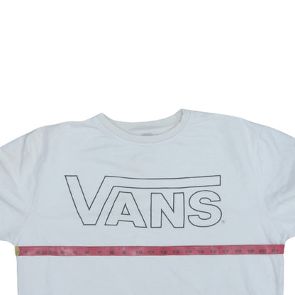 Vans Men's White Crew Neck Pullover Sweatshirt Size M