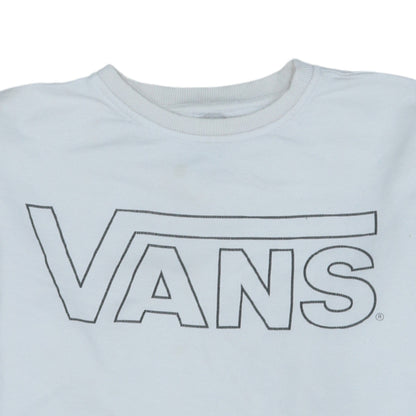 Vans Men's White Crew Neck Pullover Sweatshirt Size M