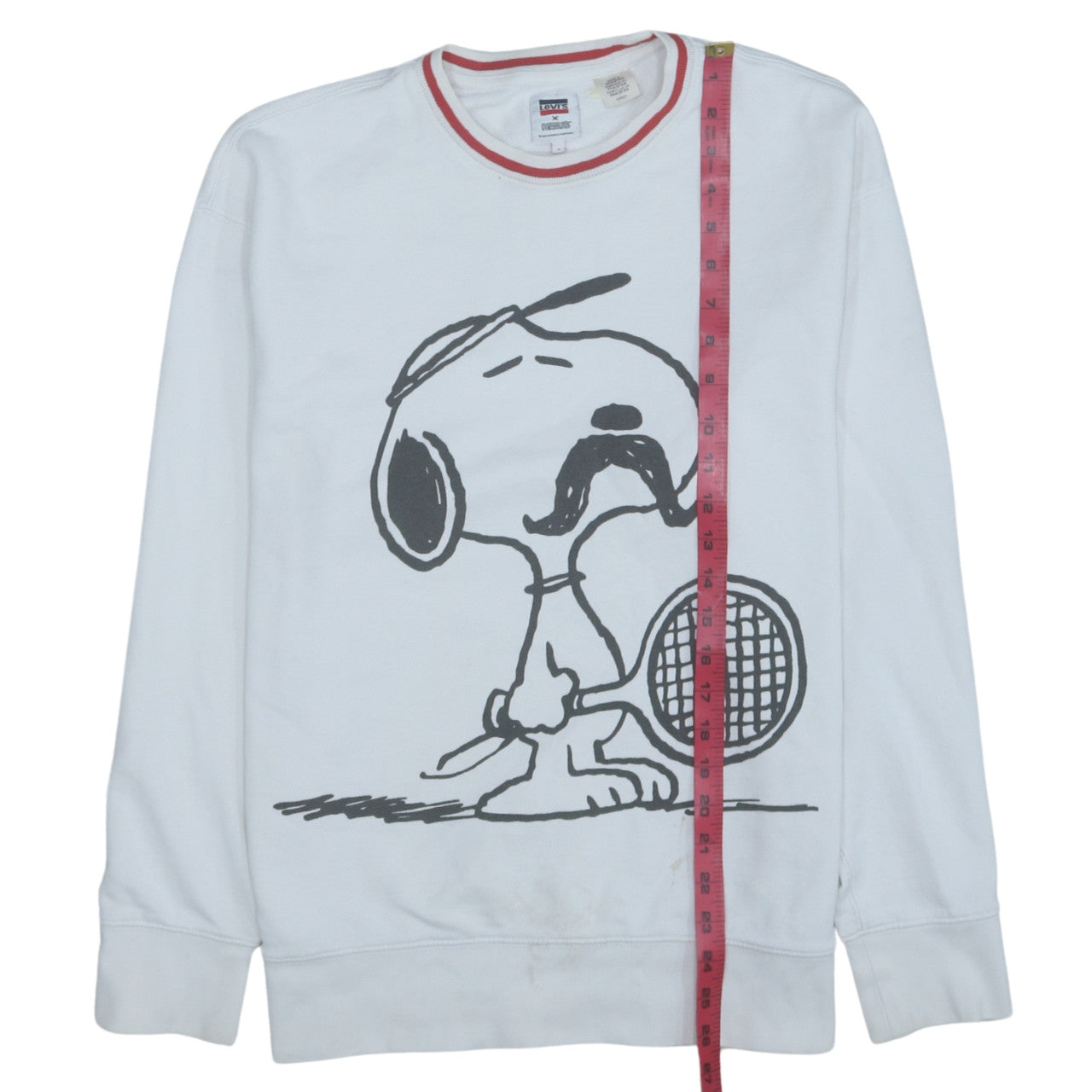 Levi's x Peanuts Women's White Snoopy Tennis Sweatshirt Size S
