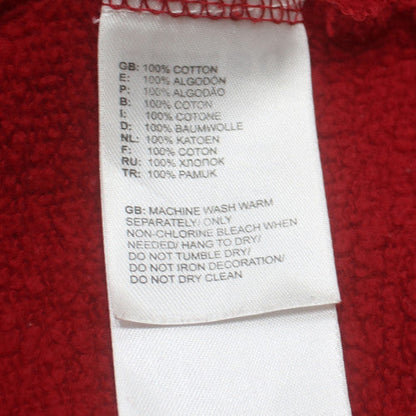 The North Face Men Red Pullover Hoodie L Logo Cotton Sweatshirt