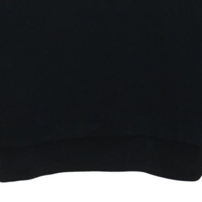Sergio Tacchini Mens Black Hoodie M Logo Pullover Cotton Blend