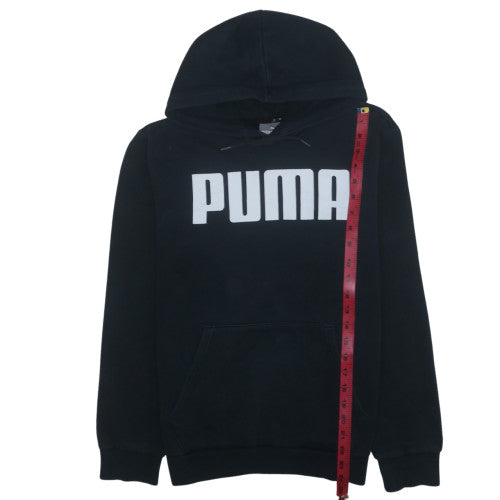 Puma Men's Black Pullover Hoodie Small Regular Fit Fleece Sportswear