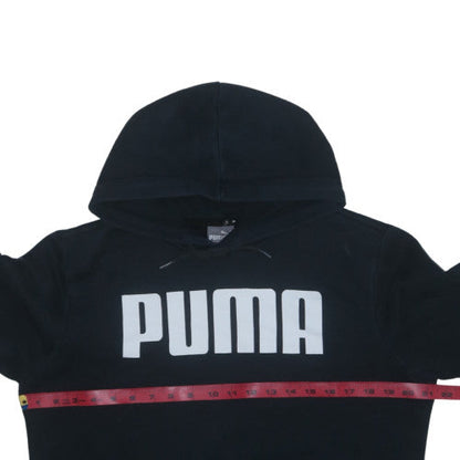Puma Men's Black Pullover Hoodie Small Regular Fit Fleece Sportswear
