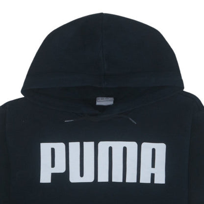 Puma Men's Black Pullover Hoodie Small Regular Fit Fleece Sportswear