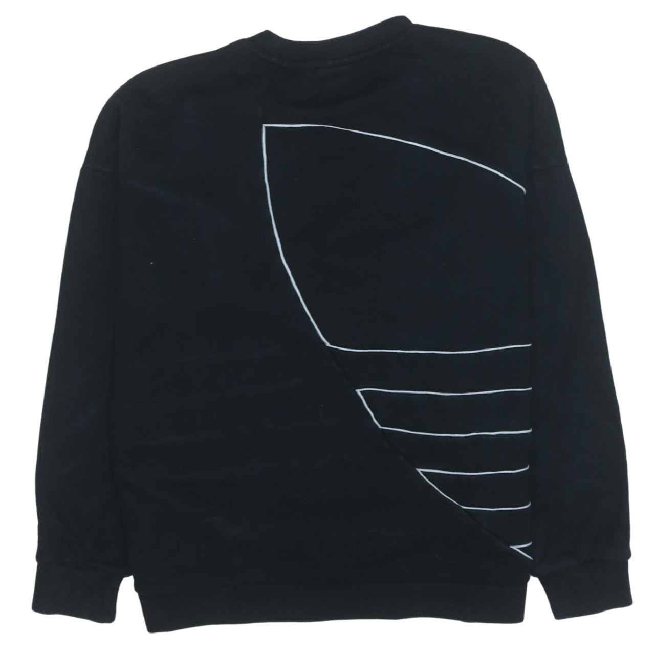 Adidas Women Black Crew Neck Graphic Pullover Sweatshirt Size 12