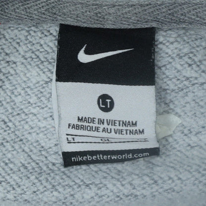 Nike Men’s Grey Pullover Hoodie L Regular Fit Fleece Sweatshirt