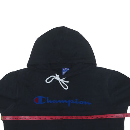 Champion Men's Black XL Pullover Hoodie with Logo Print