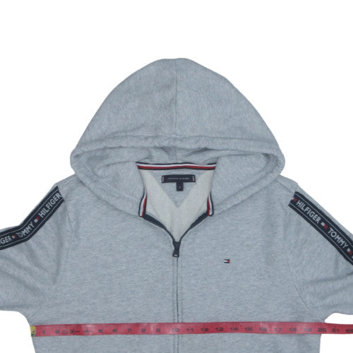 Tommy Hilfiger Men’s Grey Full Zip Hoodie Size M Classic Logo