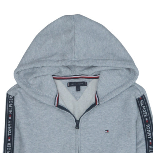 Tommy Hilfiger Men’s Grey Full Zip Hoodie Size M Classic Logo