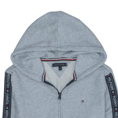 Tommy Hilfiger Men’s Grey Full Zip Hoodie Size M Classic Logo