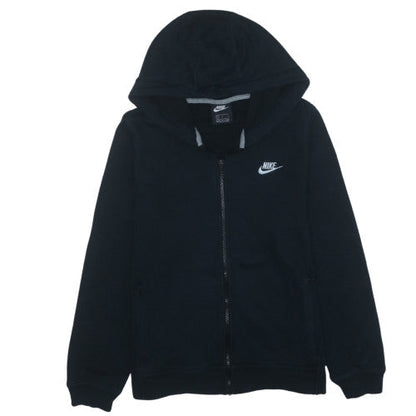 Nike Men's Black L Full Zip Hoodie - Fleece Cotton Blend