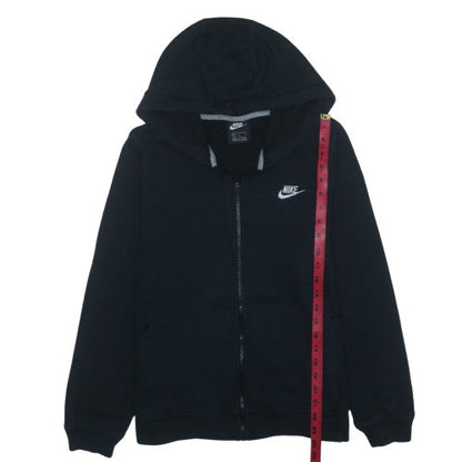 Nike Men's Black L Full Zip Hoodie - Fleece Cotton Blend