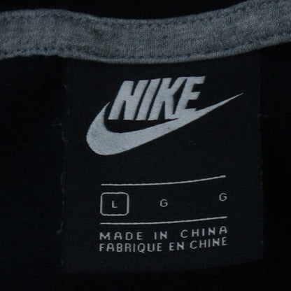 Nike Men's Black L Full Zip Hoodie - Fleece Cotton Blend