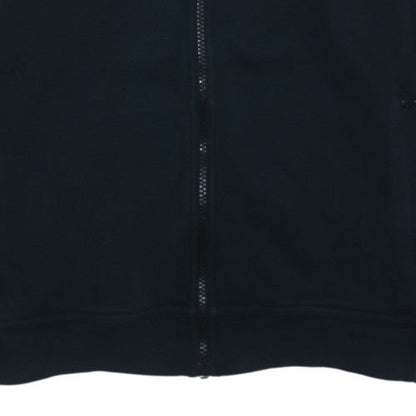Nike Men's Black L Full Zip Hoodie - Fleece Cotton Blend
