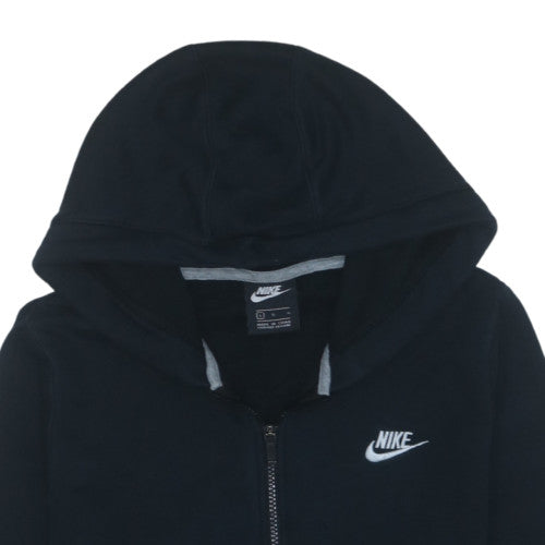 Nike Men's Black L Full Zip Hoodie - Fleece Cotton Blend