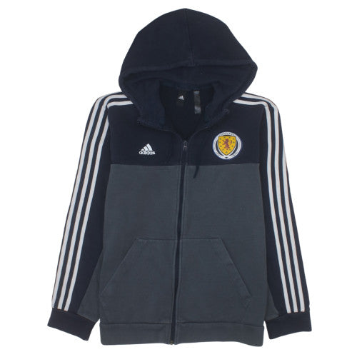 Adidas Men’s Blue Full Zip Scotland Hoodie Size L Sports Fleece