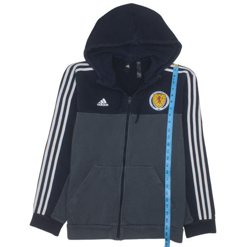 Adidas Men’s Blue Full Zip Scotland Hoodie Size L Sports Fleece