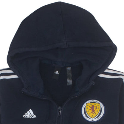 Adidas Men’s Blue Full Zip Scotland Hoodie Size L Sports Fleece
