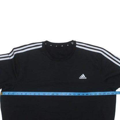 Adidas Men's Black Crew Neck Sweatshirt 2XL Classic Logo Pullover