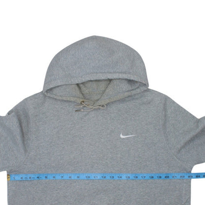 Nike Men's Grey Pullover Hoodie Size L Regular Fit Fleece Sweatshirt