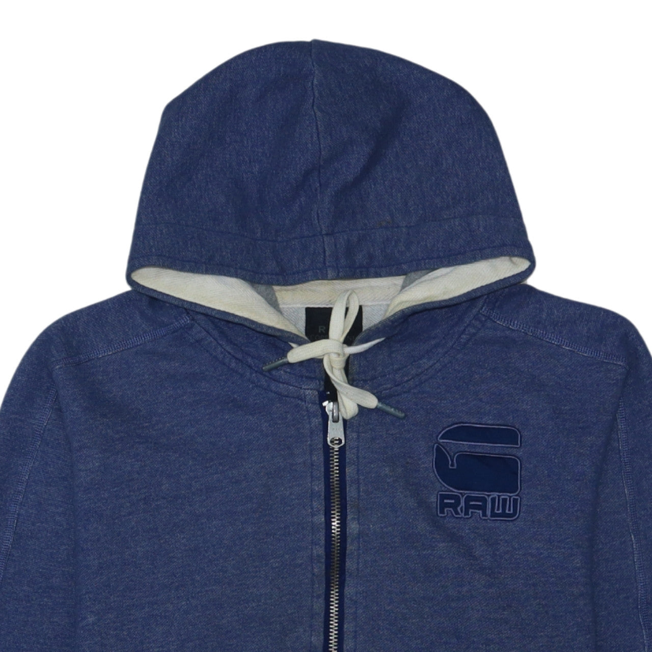 G-Star Men’s Blue Full Zip Hoodie XL RAW Correctline Logo Sweatshirt