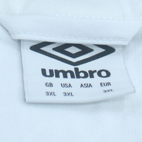 Umbro Men's England Rugby White 3XL Full Zip Sweatshirt