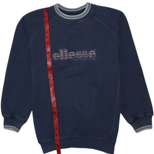 Ellesse Men's Navy Blue Crew Neck Sweatshirt Size S Classic Pullover