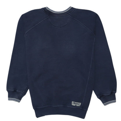Ellesse Men's Navy Blue Crew Neck Sweatshirt Size S Classic Pullover